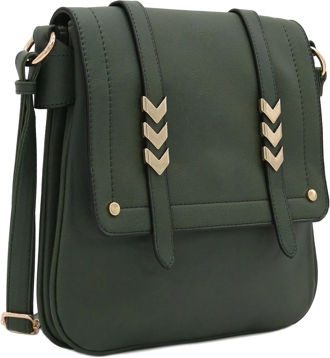 ALYSSA Double Compartment Large Flapover Crossbody Bag