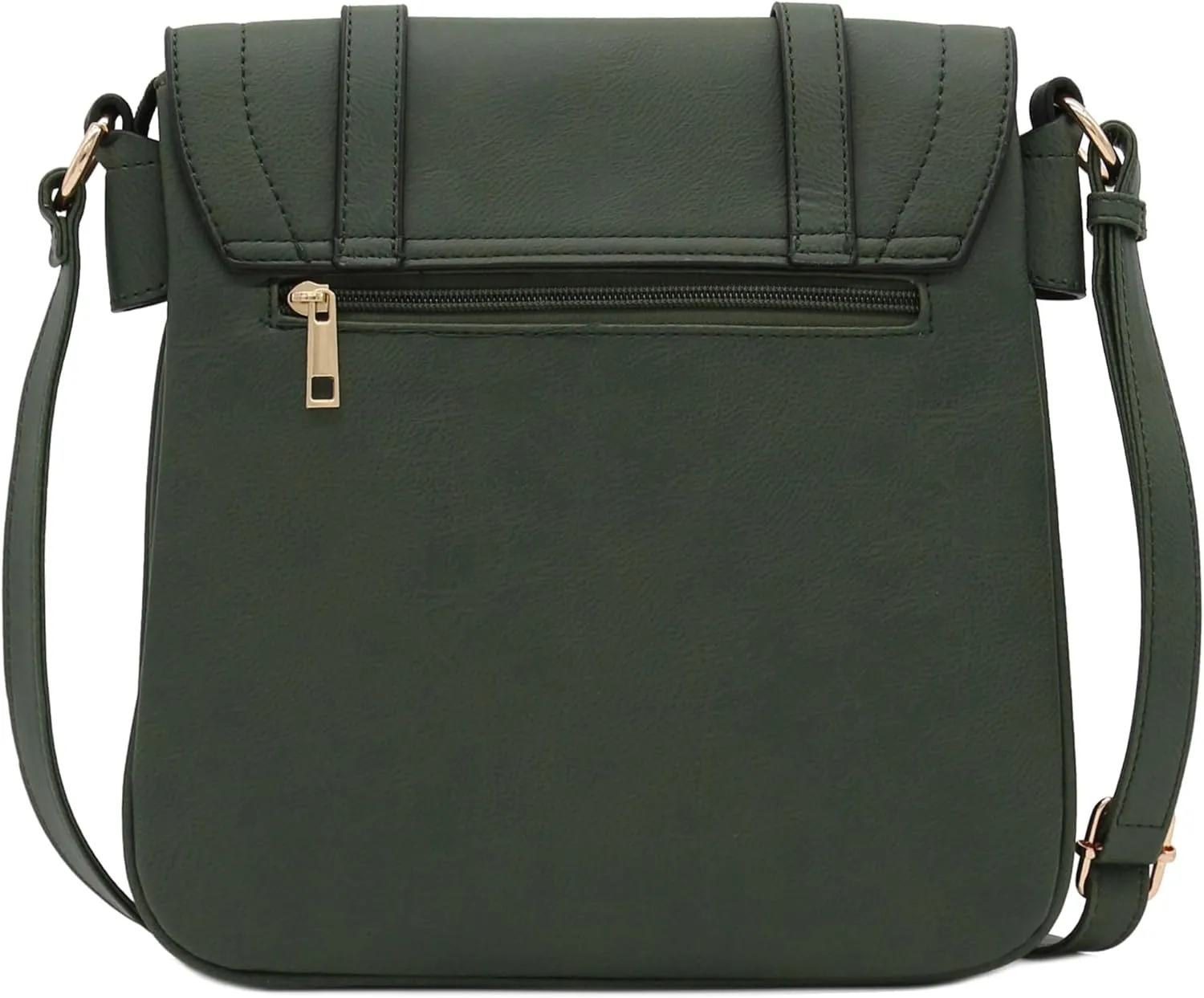 ALYSSA Double Compartment Large Flapover Crossbody Bag