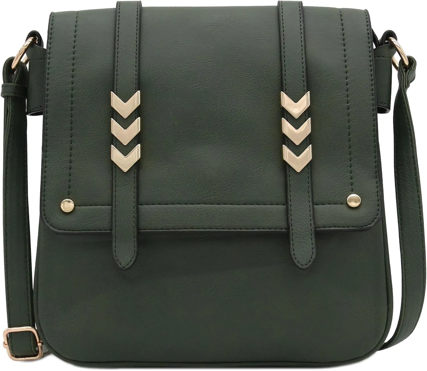 ALYSSA Double Compartment Large Flapover Crossbody Bag