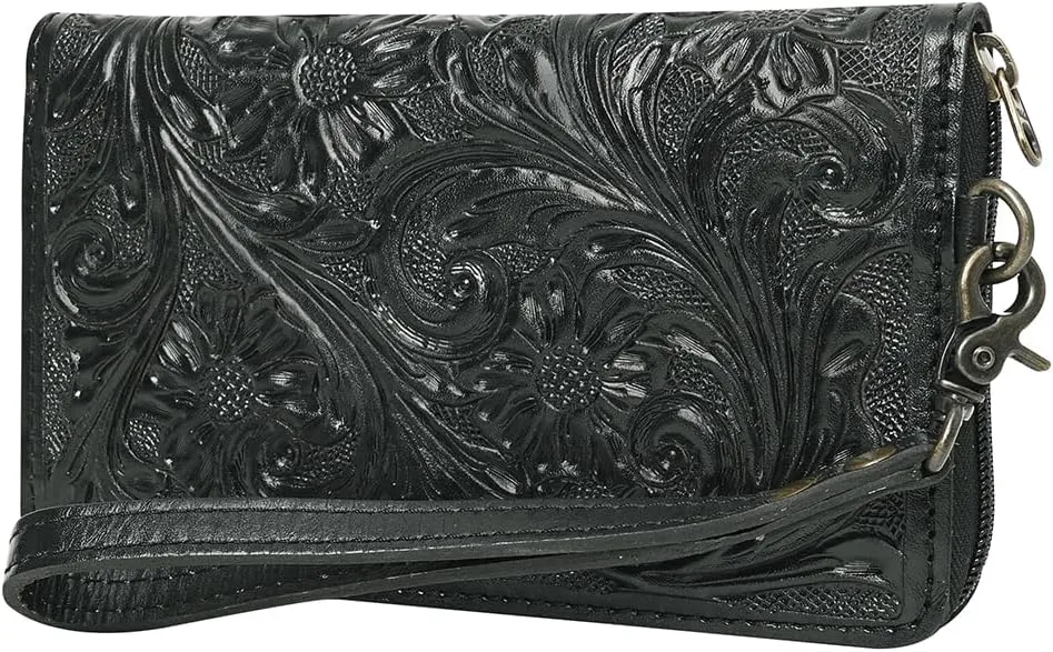 American Darling Clutch Hand Tooled Genuine Leather Western Women Bag Handbag Purse Tan | Leather Clutch Bag | Clutch Purses for Women | Cute Clutch Bag | Clutch Purse