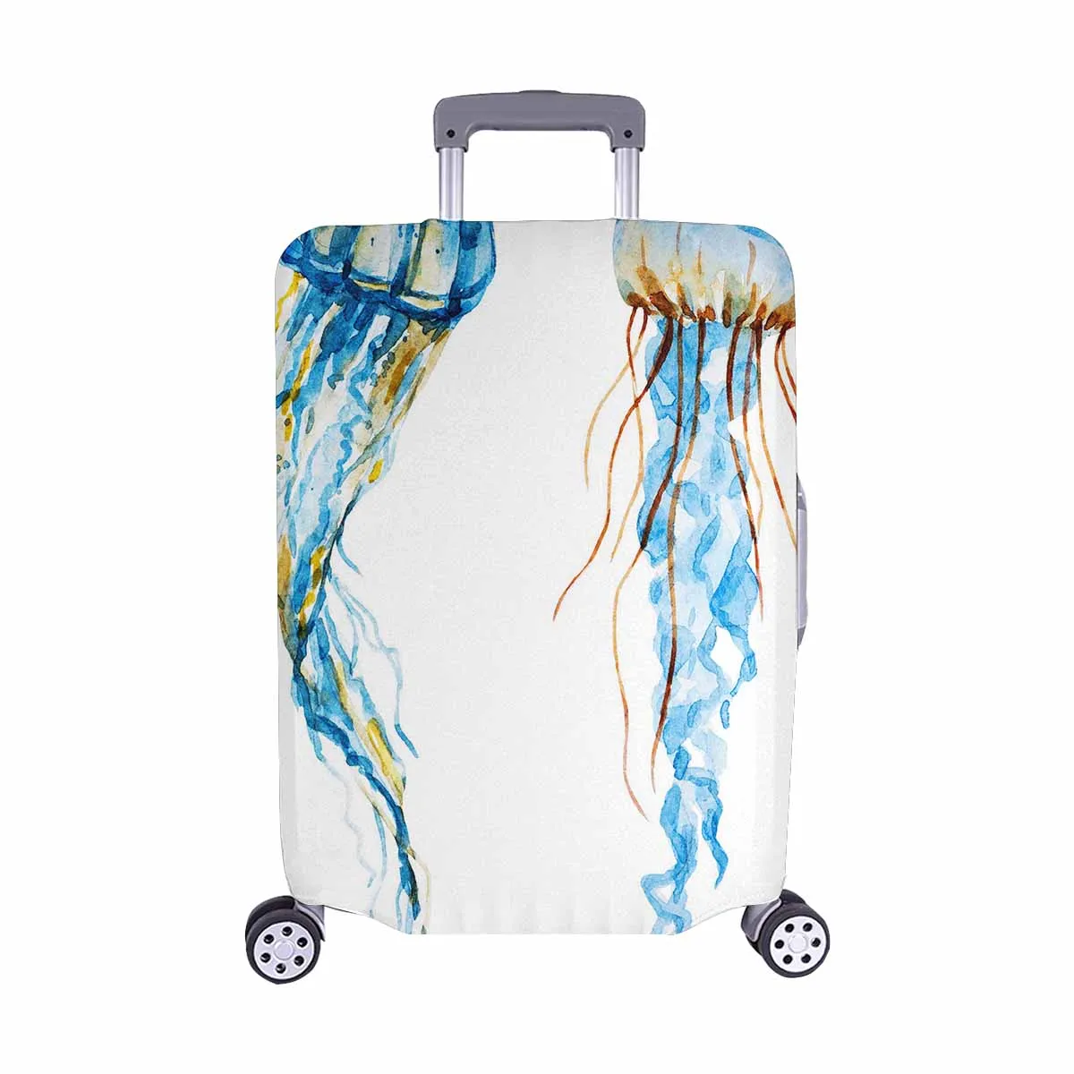 Animals themed Cover for Luggage suitcase printed nice watercolor jellyfish