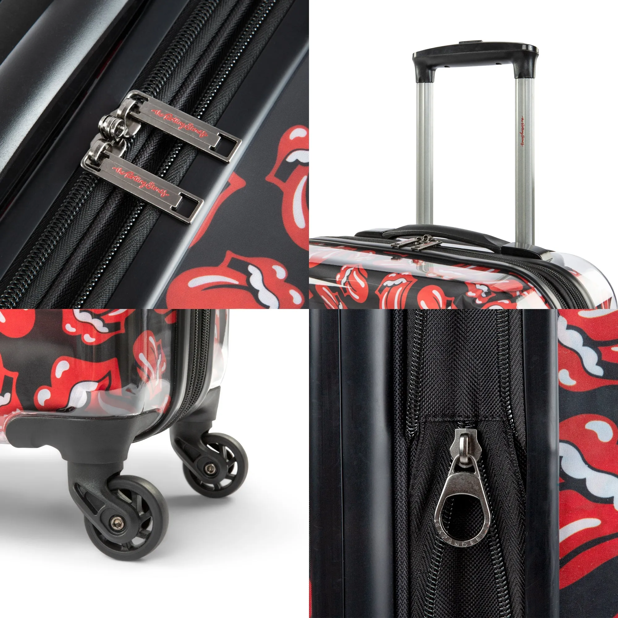 AOP Classic Logo Clear Coated Carry On Luggage Suitcase