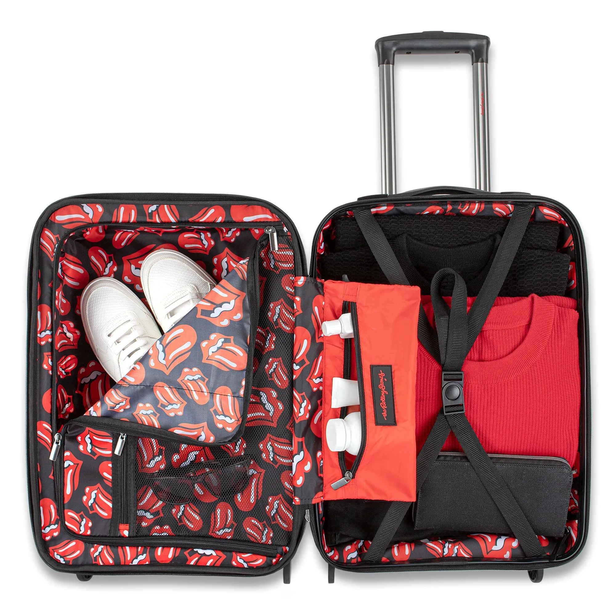 AOP Classic Logo Clear Coated Carry On Luggage Suitcase