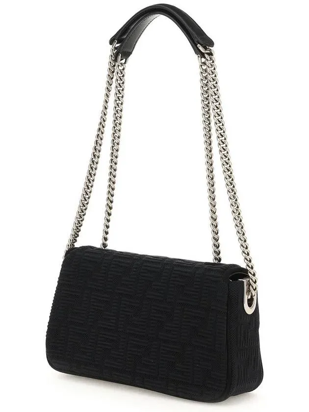 Baguette FF Fabric Chain Mini Bag Black