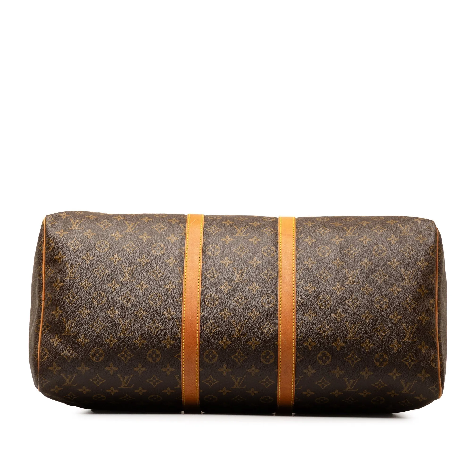 Brown Louis Vuitton Monogram Keepall 55 Travel Bag