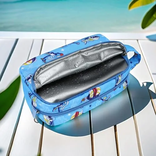 CAMTOP Kids Travel Toiletry Bag Cute Swim Bag for Boys Girls Waterproof for Toiletries Accessories Bathroom Stuff