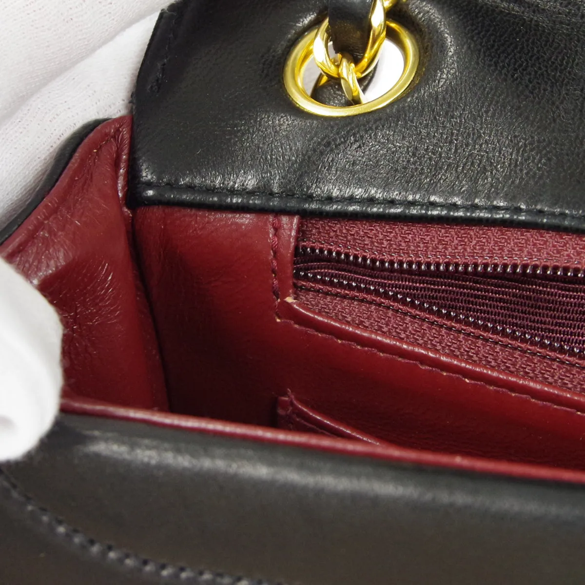 CHANEL 1991-1994 Horizontal Flap Small Black Lambskin 17861