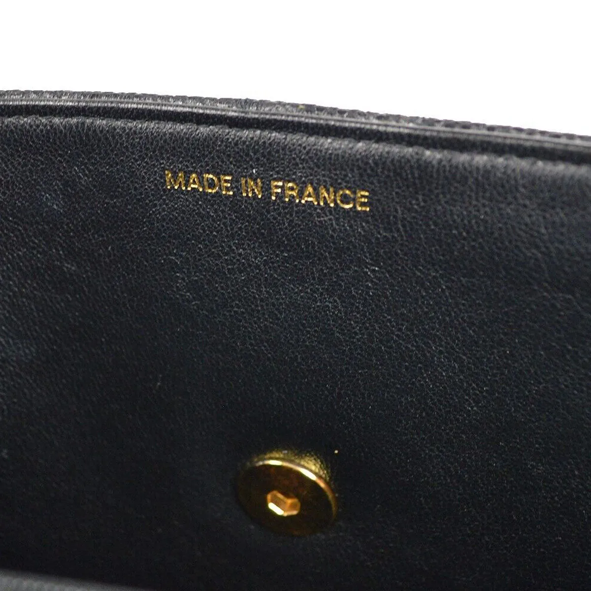 Chanel Classic Flap Mademoiselle Double Chain Shoulder Bag Black Caviar 48745