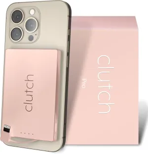 Clutch - Pro Portable Charger - Compatible with Apple Phones & Small Devices - Power Bank - Magnetic Battery Pack - TSA Approved Travel Charger - USB Rechargeable - Built-in Cable - 3.7oz - Pink Clutch - Pro Portable Charger - Compatible with Apple Phones & Small Devices - Power Bank - Magnetic Battery Pack - TSA Approved Travel Charger - USB Rechargeable - Built-in Cable - 3.7oz - Pink