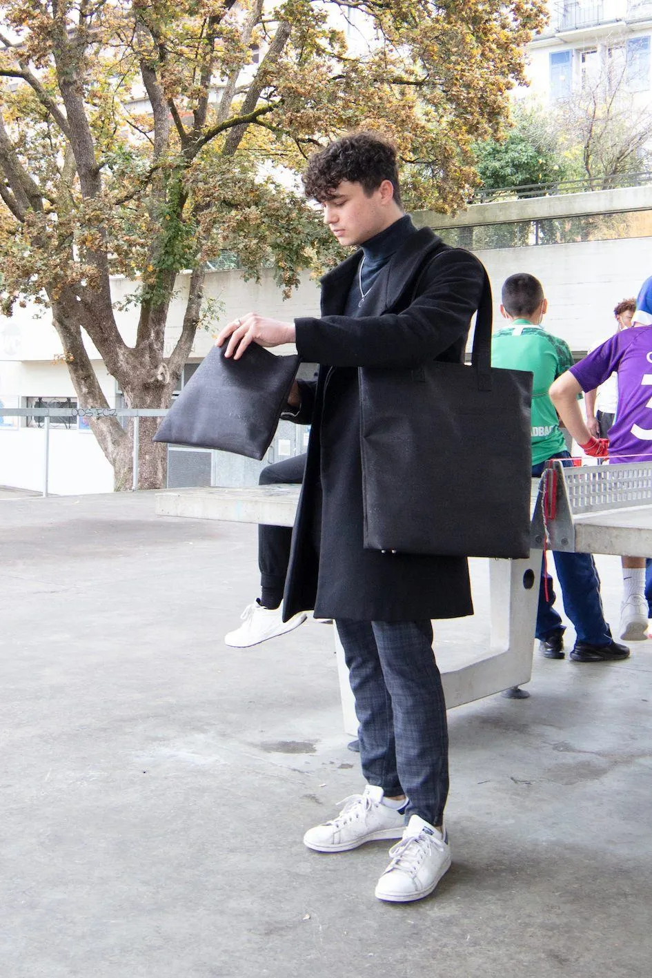 Cork Portfolio Bag col. black
