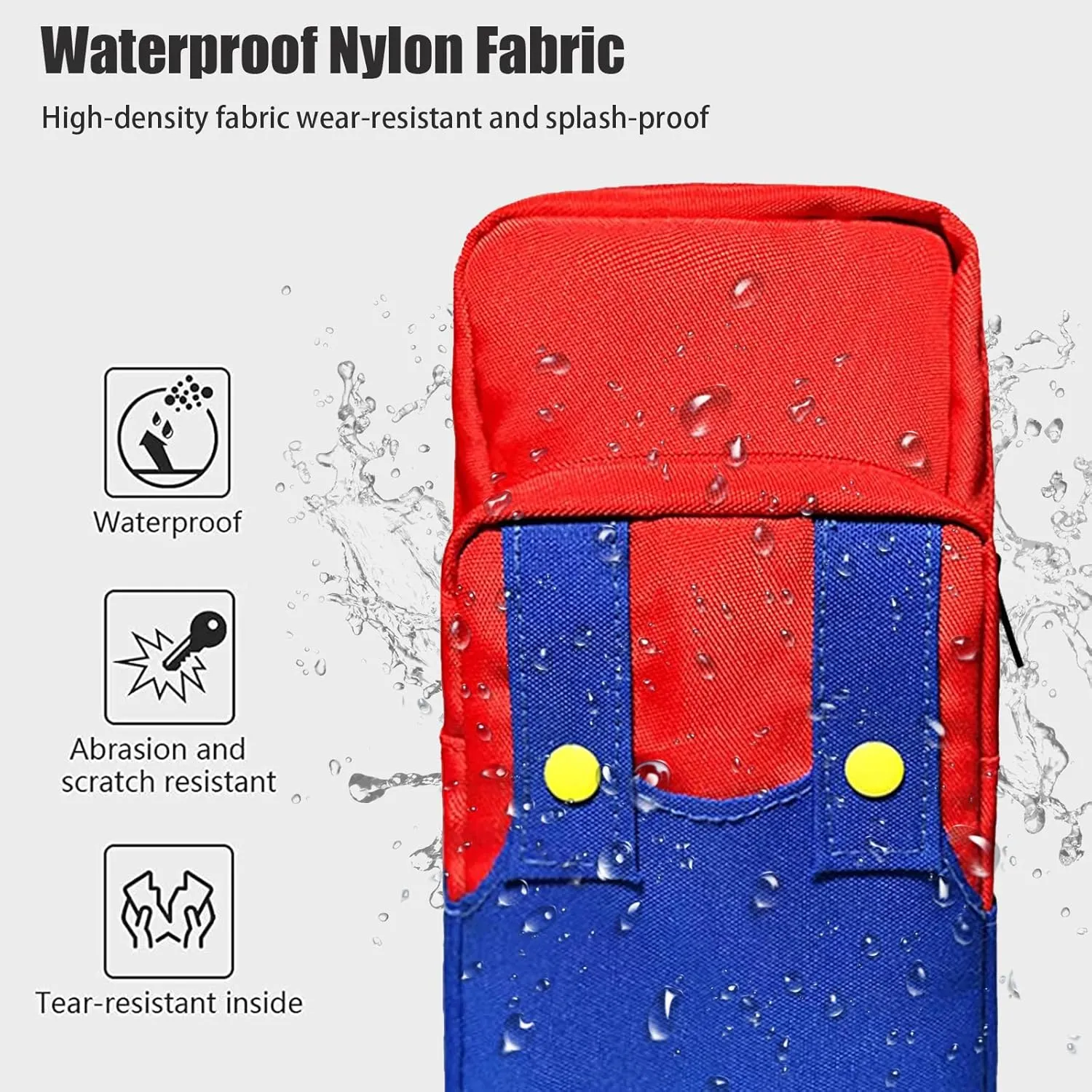 Cute Travel Bag for Nintendo Switch/2/Lite/OLED, Small Sling Portable Waterproof Backpack Carrying Crossbody Shoulder Chest Gaming Bag Case for NS SD Console Dock Joy-Cons Accessories Storage