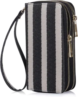 Double Zipper Wallet for Woman Clutch Purse with Cell Phone Holder for Smartphone/Card/Coin/Cash Double Zipper Wallet for Woman Clutch Purse with Cell Phone Holder for Smartphone/Card/Coin/Cash