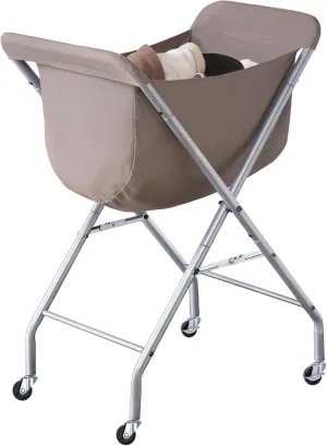 ELYKEN Laundry Cart with Wheels, 32H Easy Rolling Laundry Hamper with Removable Liner Bag, Sturdy Metal Frame Clothes Basket with 4 Casters and 2 Brakes ELYKEN Laundry Cart with Wheels, 32H Easy Rolling Laundry Hamper with Removable Liner Bag, Sturdy Metal Frame Clothes Basket with 4 Casters and 2 Brakes