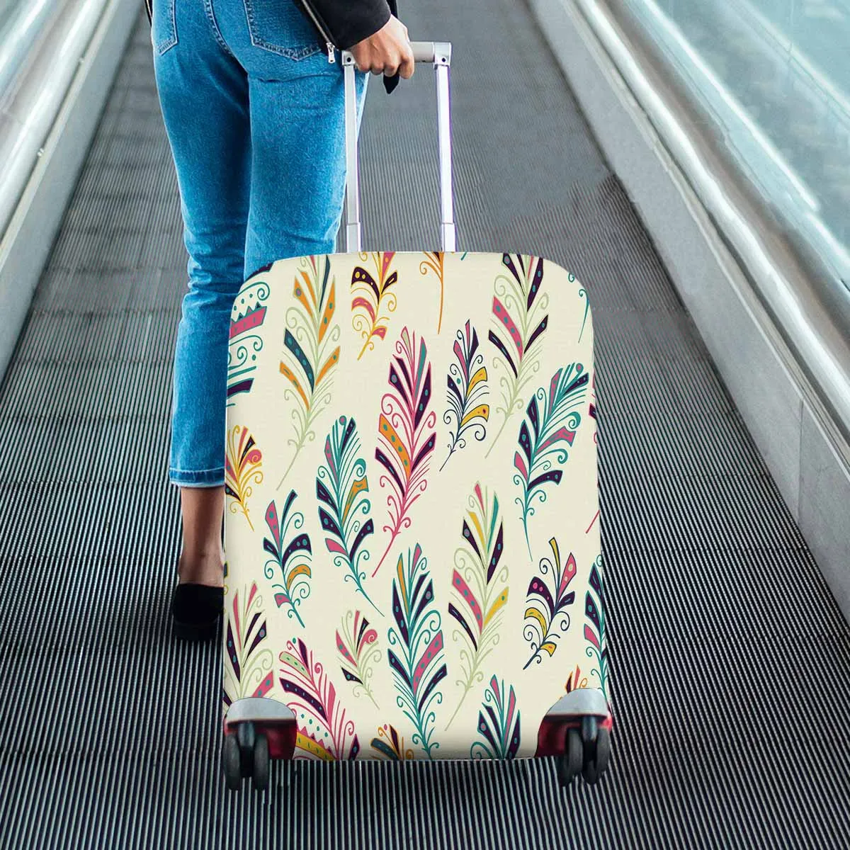 Ethnic themed Cover for Luggage suitcase printed native Indian-American dream catcher