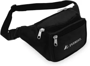 Everest Signature Waist Pack - Large, Black, One Size,044XLD-BK