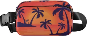 Fanny Packs for Women Men Beach Sunset Palm Belt Bag Waist Pouch Packs Crossbody Bag Running Hiking Fanny Pack Gifts for Girls Boys Fanny Packs for Women Men Beach Sunset Palm Belt Bag Waist Pouch Packs Crossbody Bag Running Hiking Fanny Pack Gifts for Girls Boys