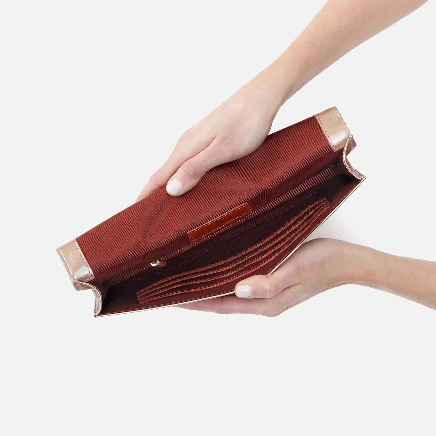 Farrow Leather Clutch in Cameo