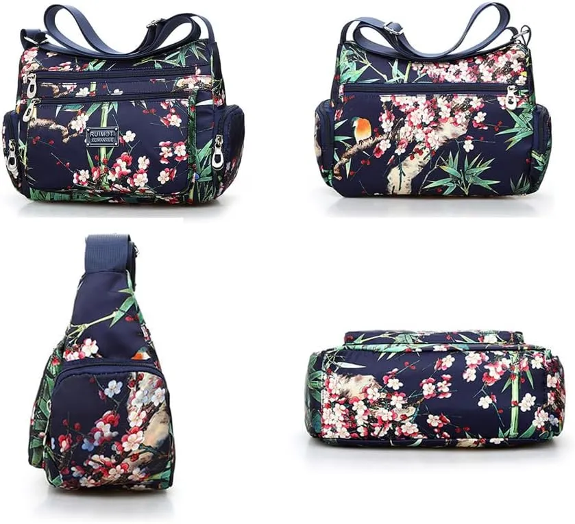 Flower cloth shoulder bag for women Crossbody Bags dumpling bag outdoor leisure large capacity women's bag