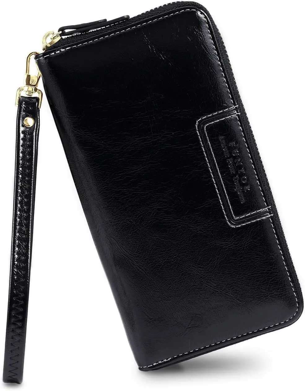 FT FUNTOR Wristlet Wallets for Women, Ladies PU Vegan Leather Clutch Wallet Zip around Phone Purse Card Holder Organizer