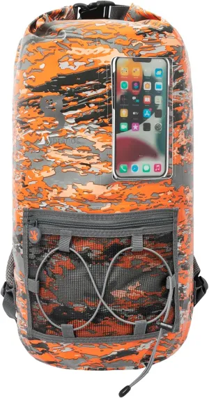 geckobrands Hydroner 20L Waterproof Dry Bag Backpack  Lightweight Roll-Top Bag with Clear Phone Pouch for Outdoor Activities