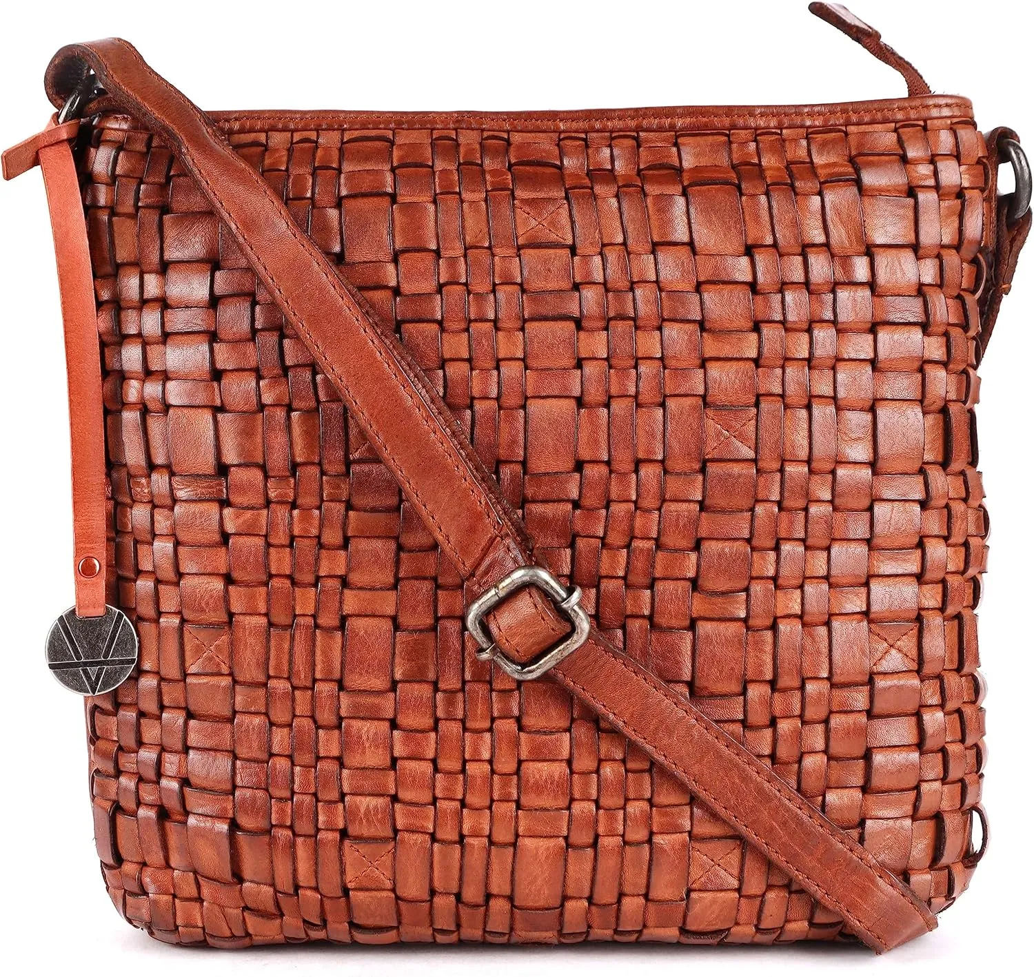 Genuine Leather Crossbody Sling Bag for Women, Purse for Women Trendy Casual Office Bag with Adjustable Strap