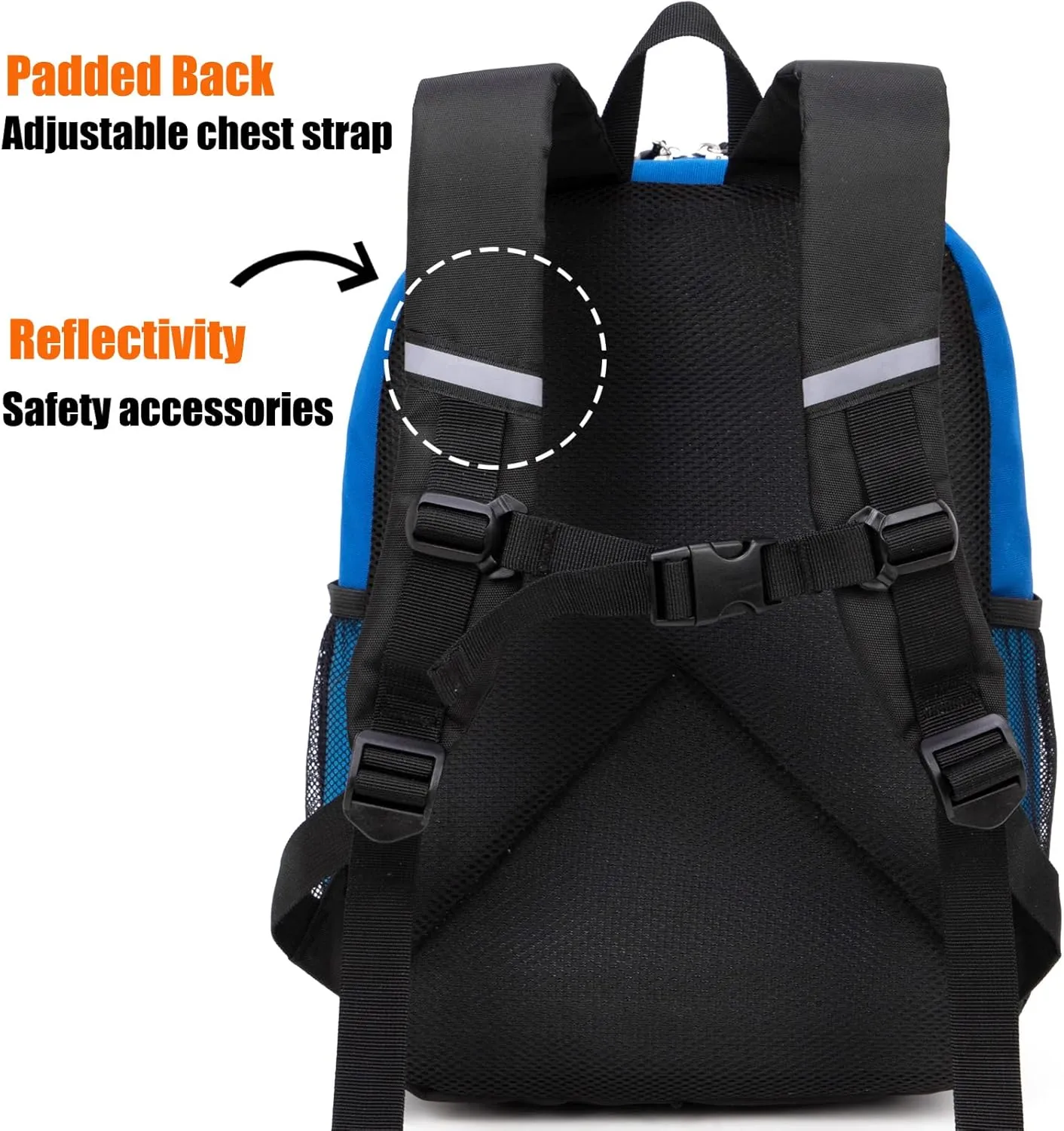 HawLander Little Kids Backpack for Boys Toddler School Bag Fits 3 to 6 years old, 15 inch, Blue