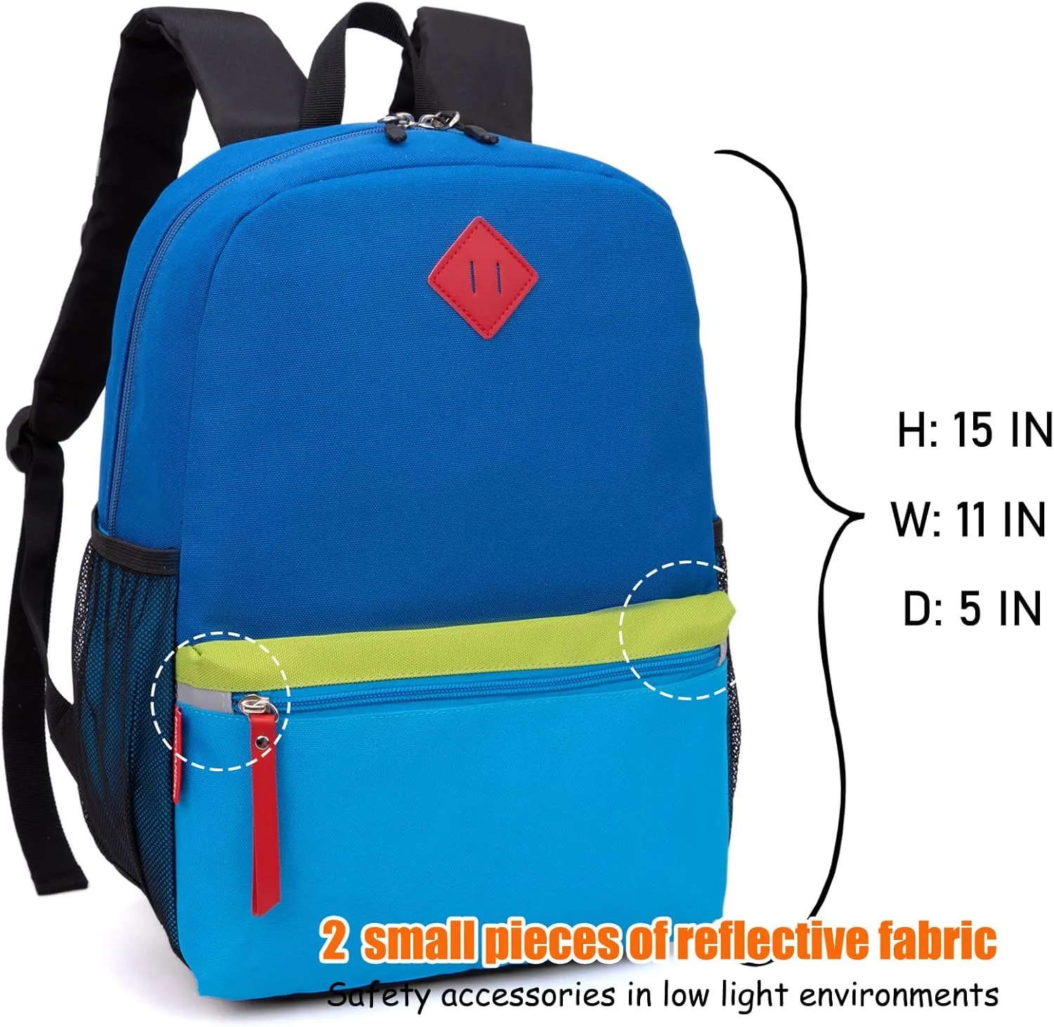 HawLander Little Kids Backpack for Boys Toddler School Bag Fits 3 to 6 years old, 15 inch, Blue