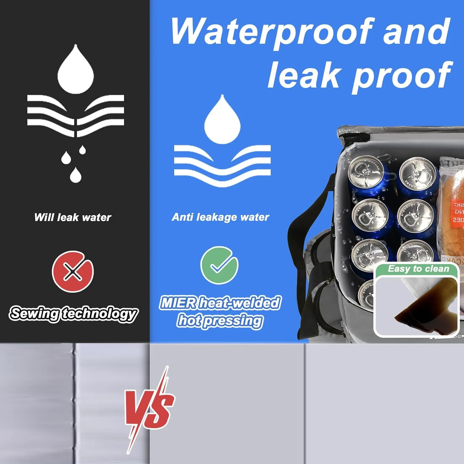 Insulated Food Delivery Backpack with Cup Holder - Perfect for Uber Eats, Doordash & Postmates. Leakproof and Reflective Gray Bag for Hot/Cold Food Delivery on Bike.