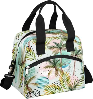 Insulated Lunch Bag Tropical Palm Tree Lunch Box for Women Men Reusable Lunch Tote Bag with Adjustable Shoulder Belt Portable Lunchbox Cooler Bag Organizer for Office Work Picnic Insulated Lunch Bag Tropical Palm Tree Lunch Box for Women Men Reusable Lunch Tote Bag with Adjustable Shoulder Belt Portable Lunchbox Cooler Bag Organizer for Office Work Picnic