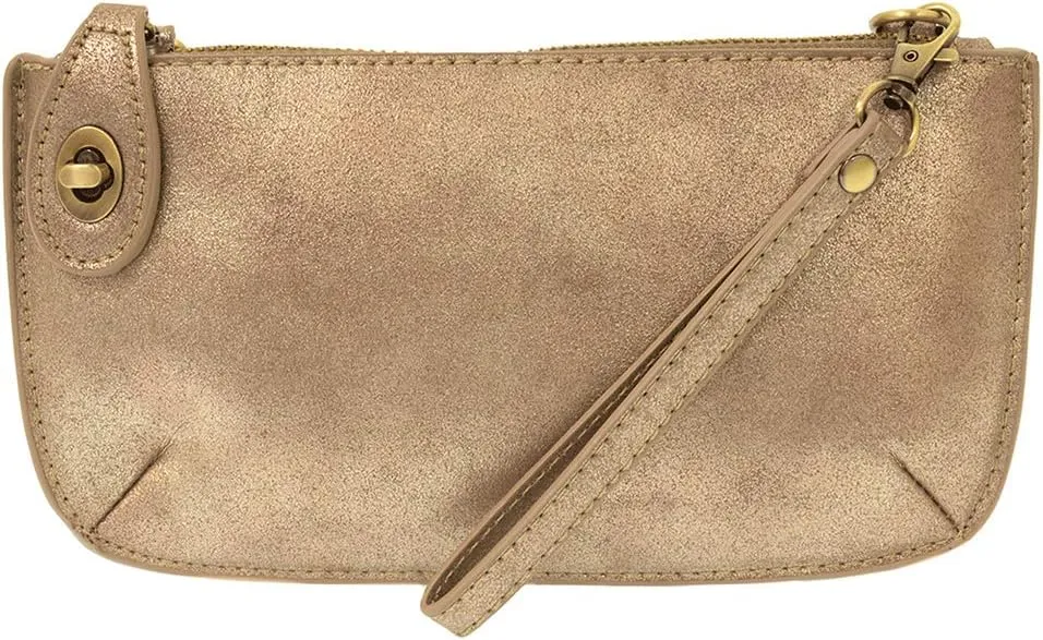 Joy Susan Womens Crossbody Wristlet Clutch Lustre Lux - Rose Gold
