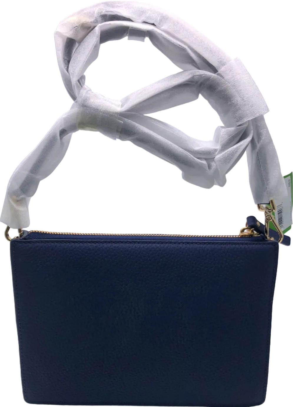 Kate Spade Blue pebbled leather scallop detail crossbody bag