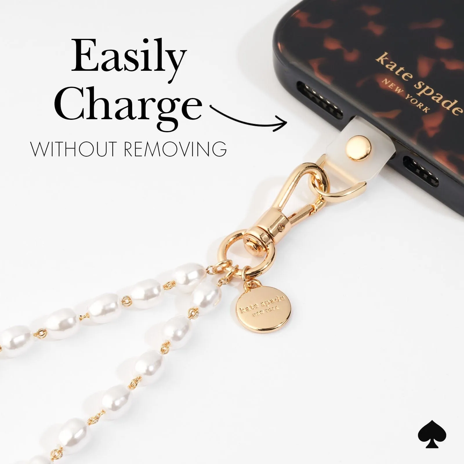 kate spade new york Sea Pearl Phone Charm