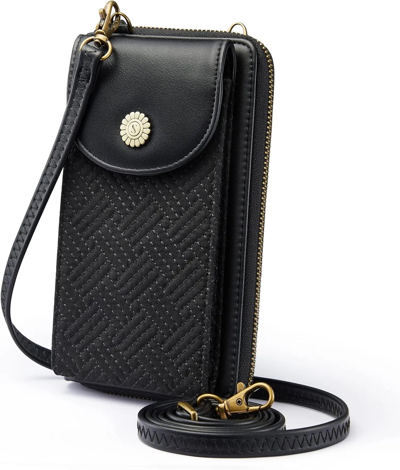 Kattee Small Phone Purse for Women, Cell Phone Crossbody Bag, Vegan Leather Wallet Purses Handbags with RFID Blocking
