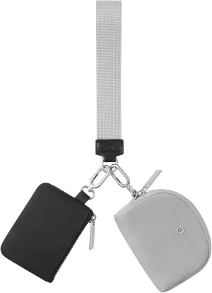 Keychain Wallet Mini Zip Around Wristlet Wallets for Women Detachable Dual Pouch Wristlet Portable Coin Purse Small Wallets With RFID Blocking (Black & Gray) Keychain Wallet Mini Zip Around Wristlet Wallets for Women Detachable Dual Pouch Wristlet Portable Coin Purse Small Wallets With RFID Blocking (Black & Gray)