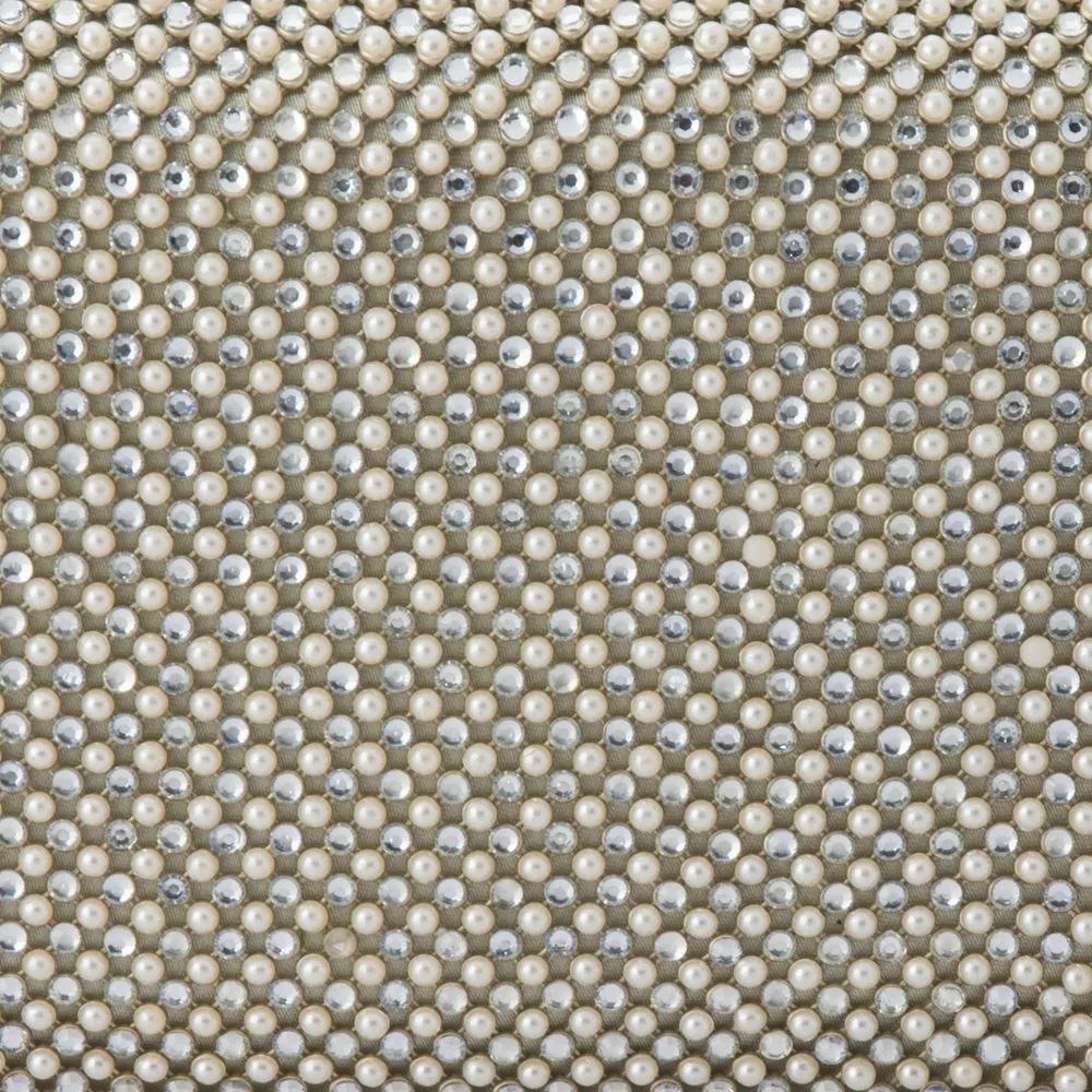 KLARA Pearl & Crystal Mesh Clutch
