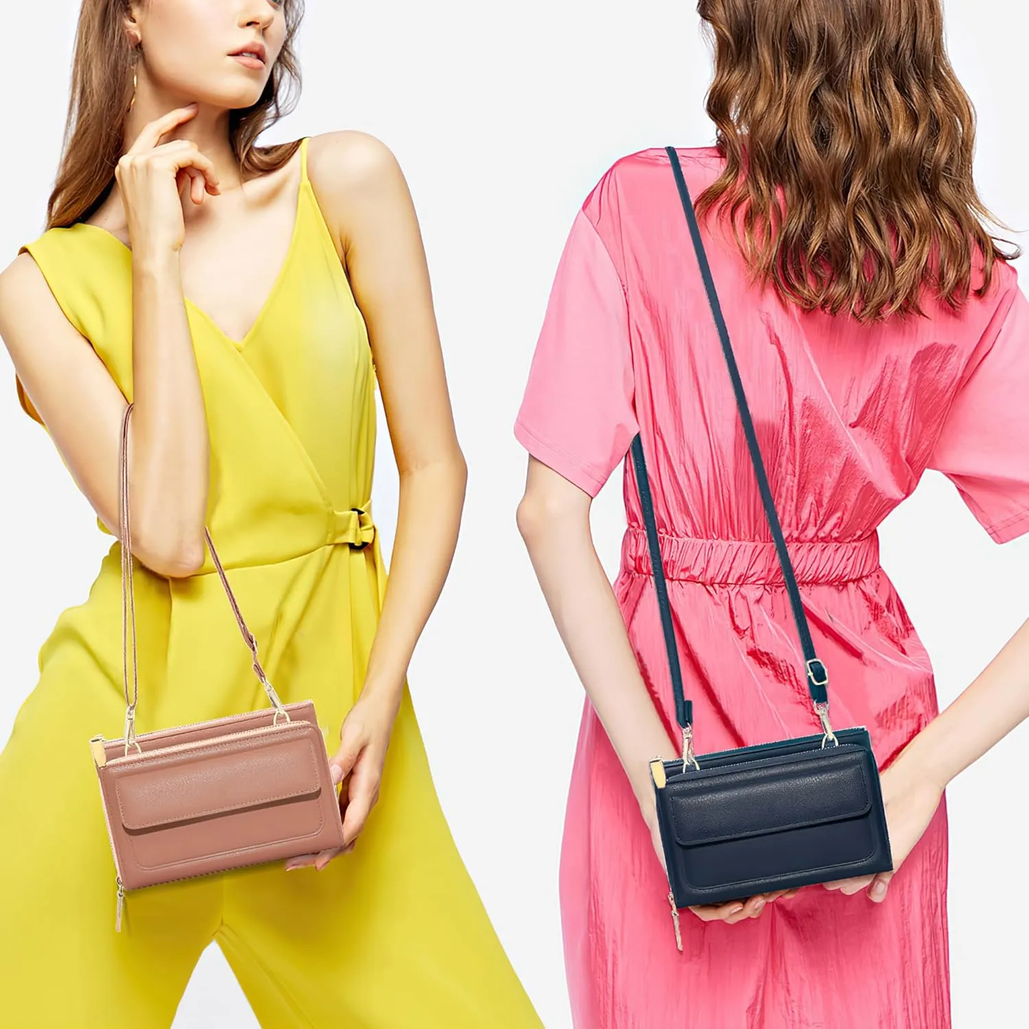 KUKOO Small Crossbody Bag for Women Cell Phone Wallet Purse Mini Shoulder Handbags with Card Slots