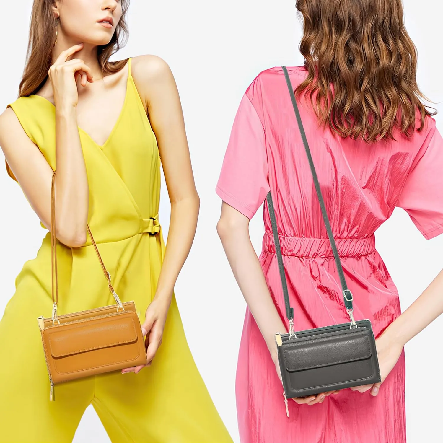 KUKOO Small Crossbody Bag for Women Cell Phone Wallet Purse Mini Shoulder Handbags with Card Slots