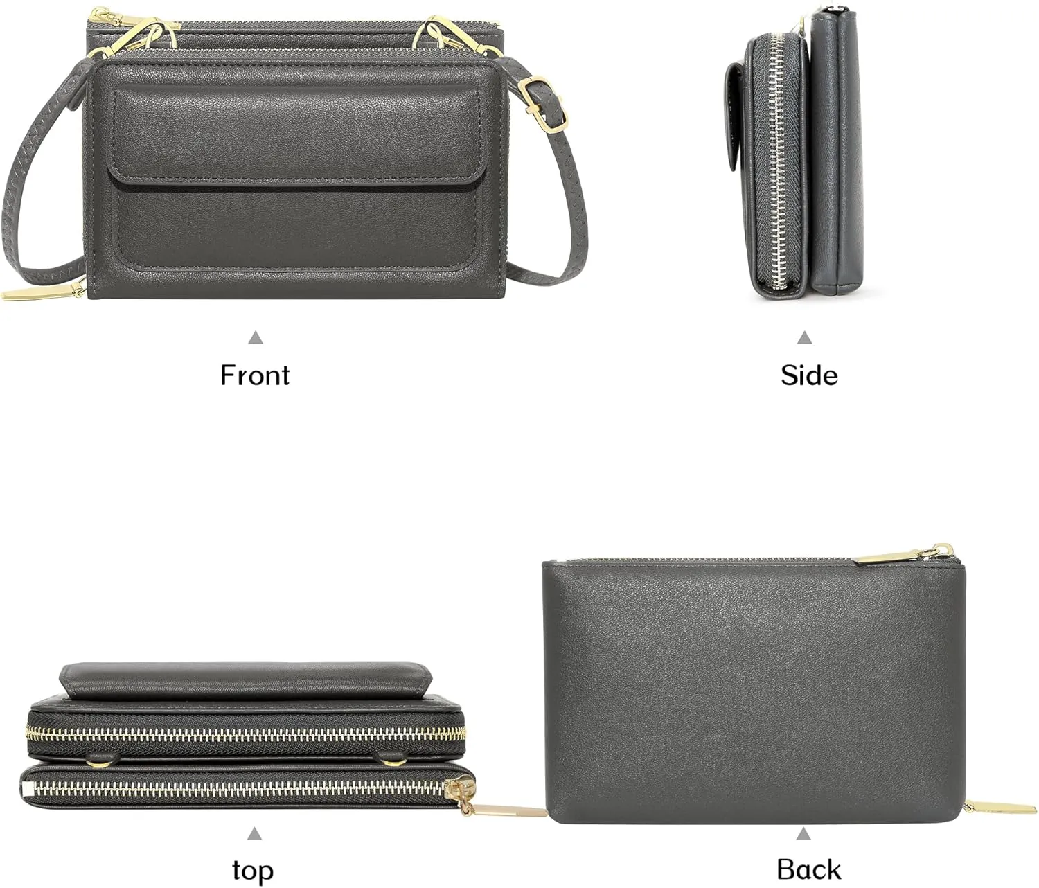 KUKOO Small Crossbody Bag for Women Cell Phone Wallet Purse Mini Shoulder Handbags with Card Slots