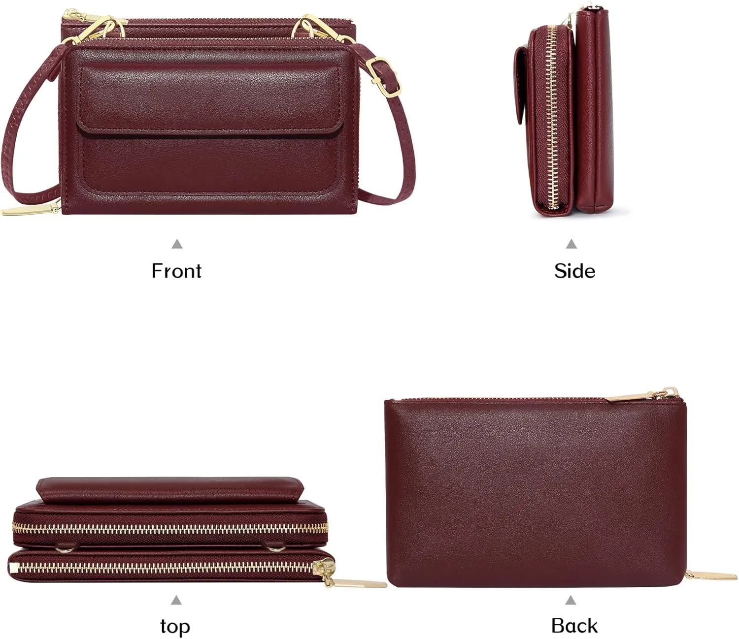 KUKOO Small Crossbody Bag for Women Cell Phone Wallet Purse Mini Shoulder Handbags with Card Slots