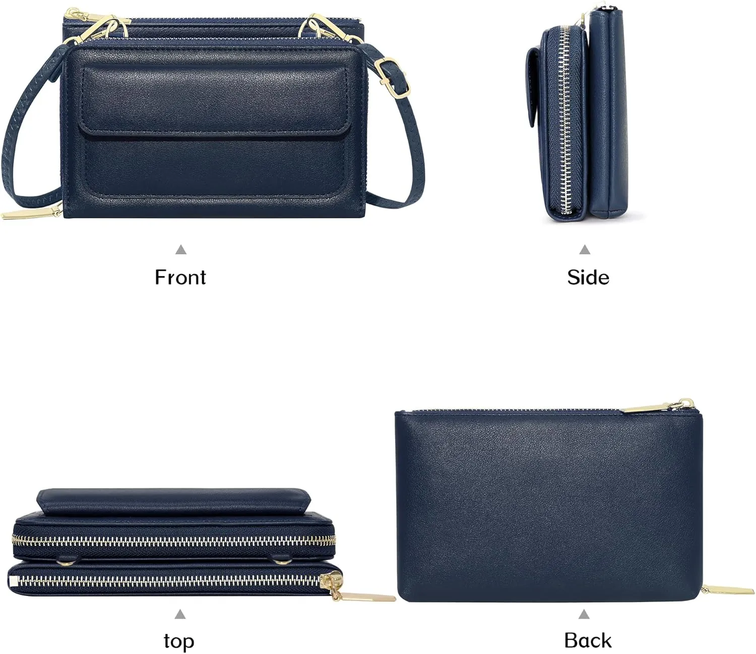 KUKOO Small Crossbody Bag for Women Cell Phone Wallet Purse Mini Shoulder Handbags with Card Slots