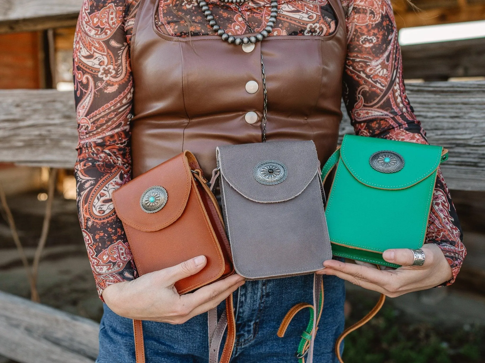 Leather Cellphone Crossbody