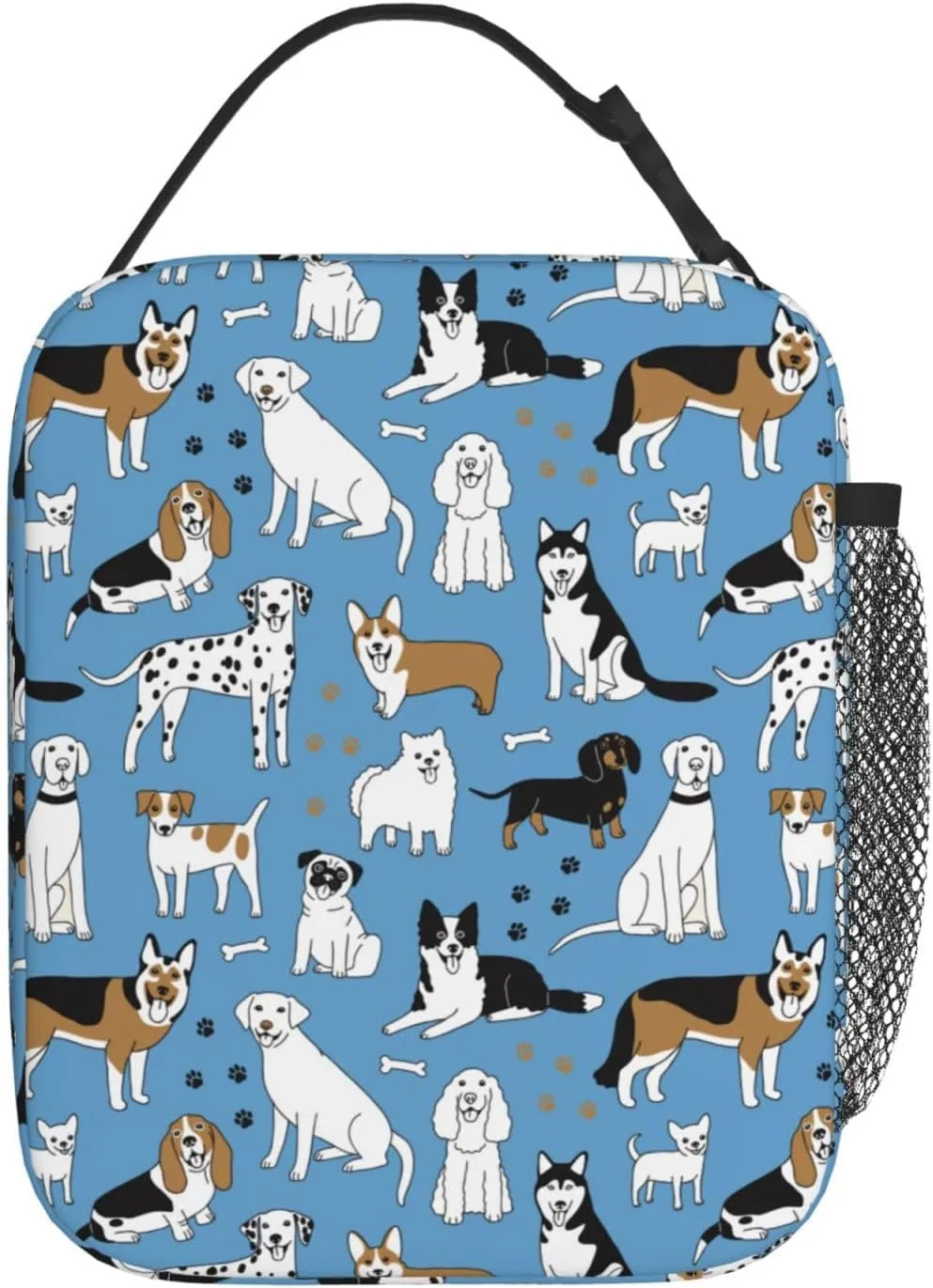 Little Dog Lunch Box Insulated Lunch Bag Portable Mini Cooler Reusable Large Lunch Tote For Boys, Girls, Men, Women