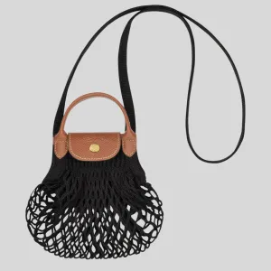 LONGCHAMP Le Pliage Filet XS Mesh Bag Black 10139HVH