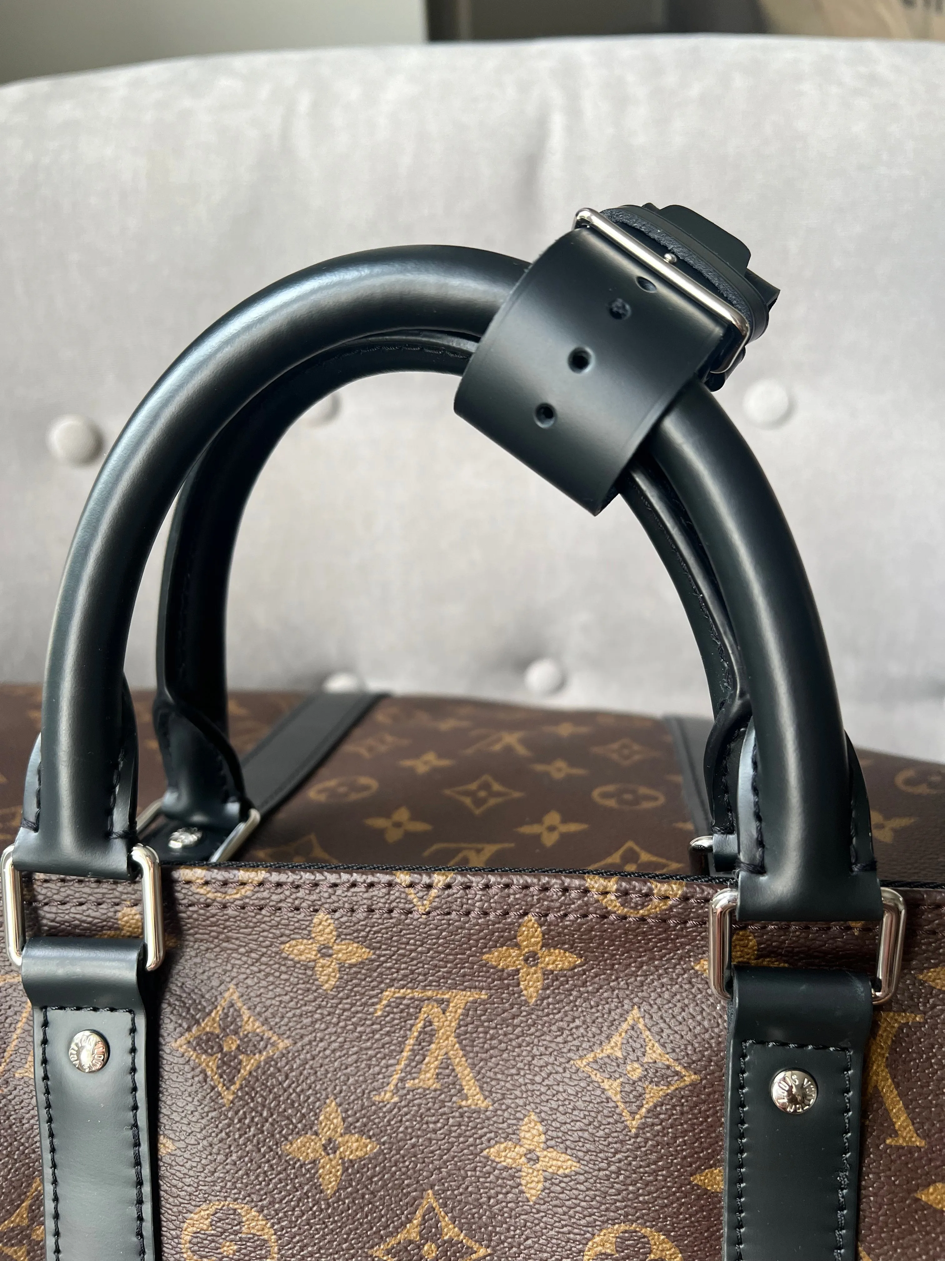 Louis Vuitton Keepall Bandouliere 55 Monogram Macassar and Black (RRP £2,020)