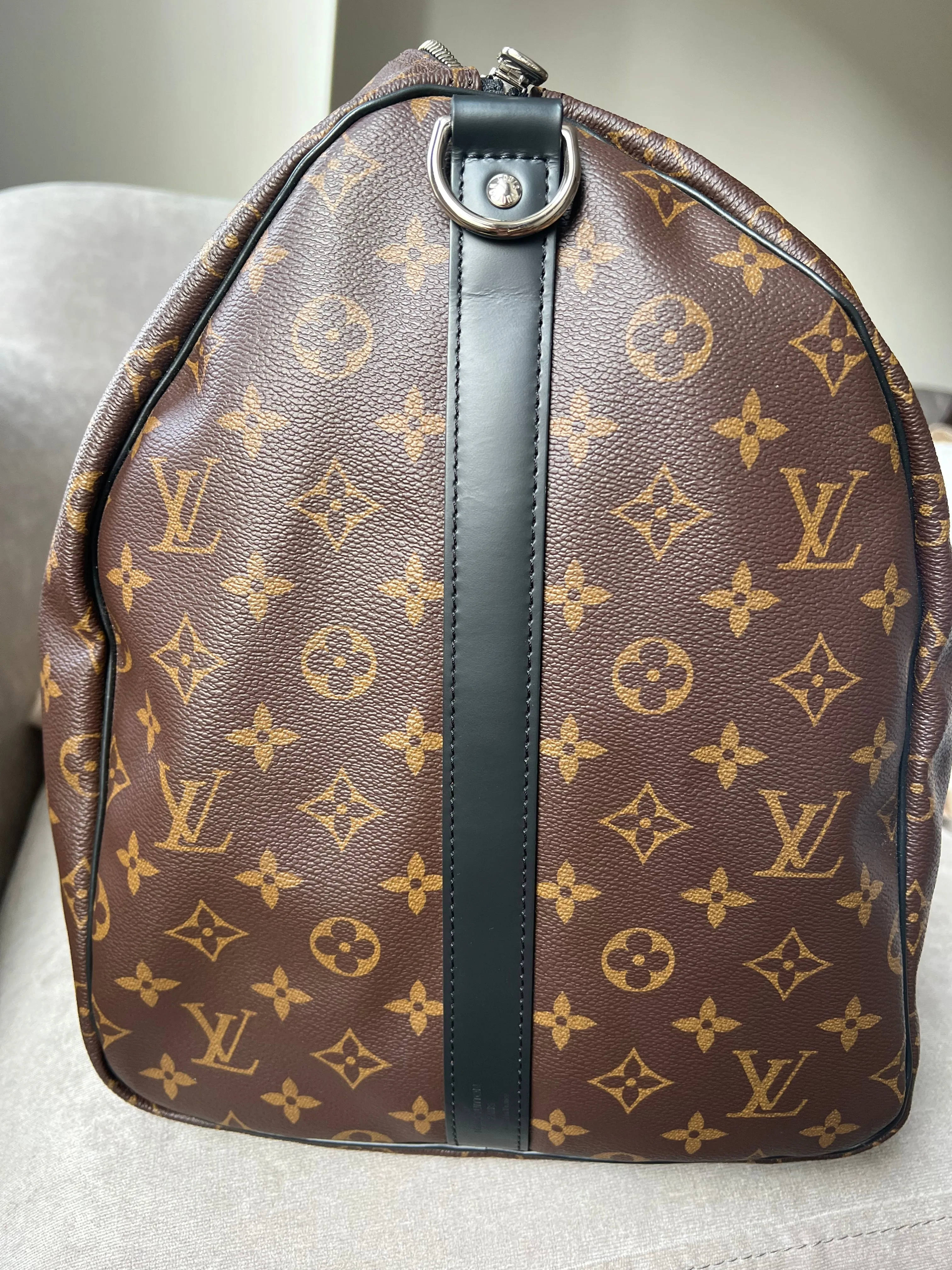 Louis Vuitton Keepall Bandouliere 55 Monogram Macassar and Black (RRP £2,020)