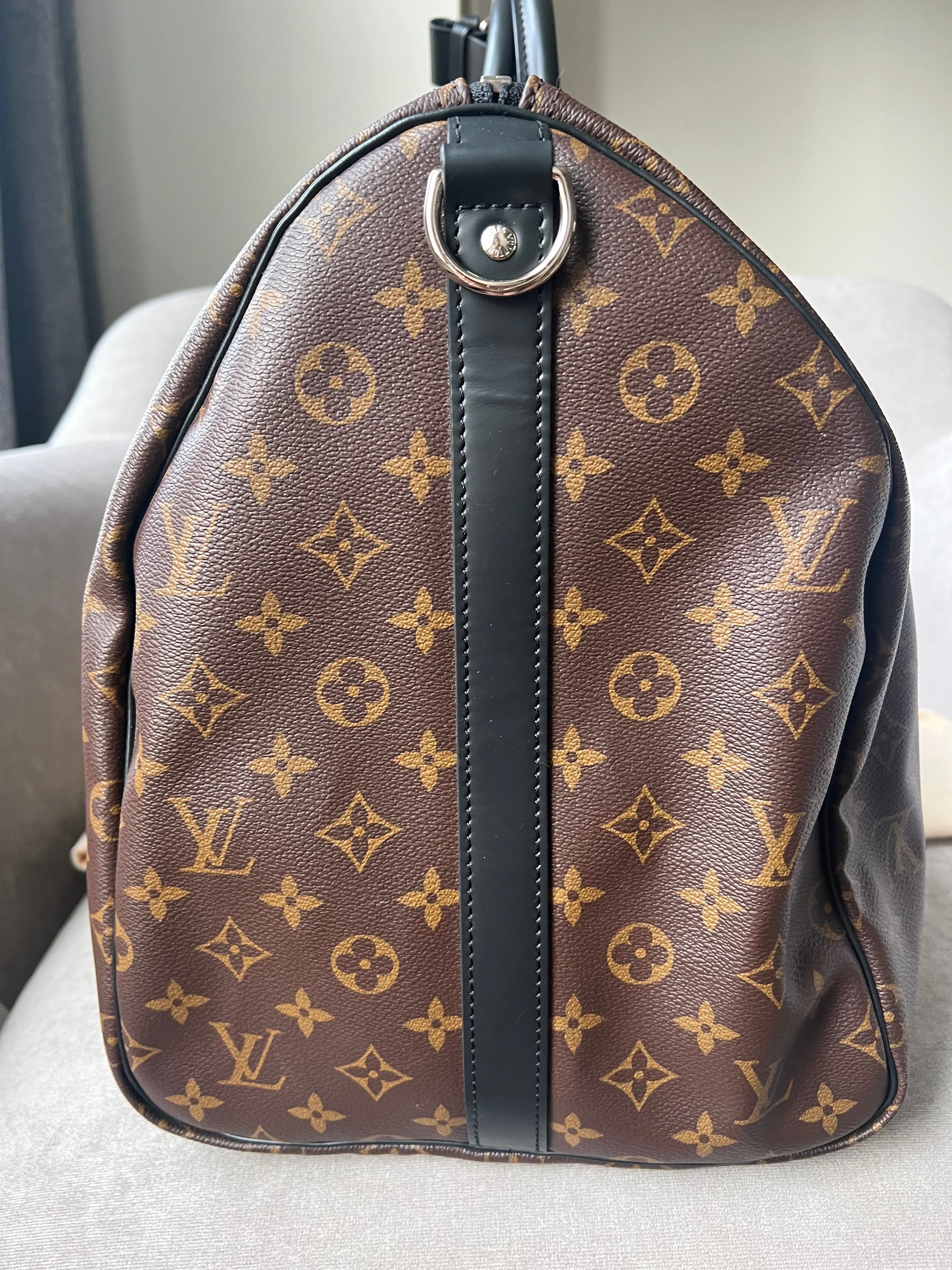 Louis Vuitton Keepall Bandouliere 55 Monogram Macassar and Black (RRP £2,020)