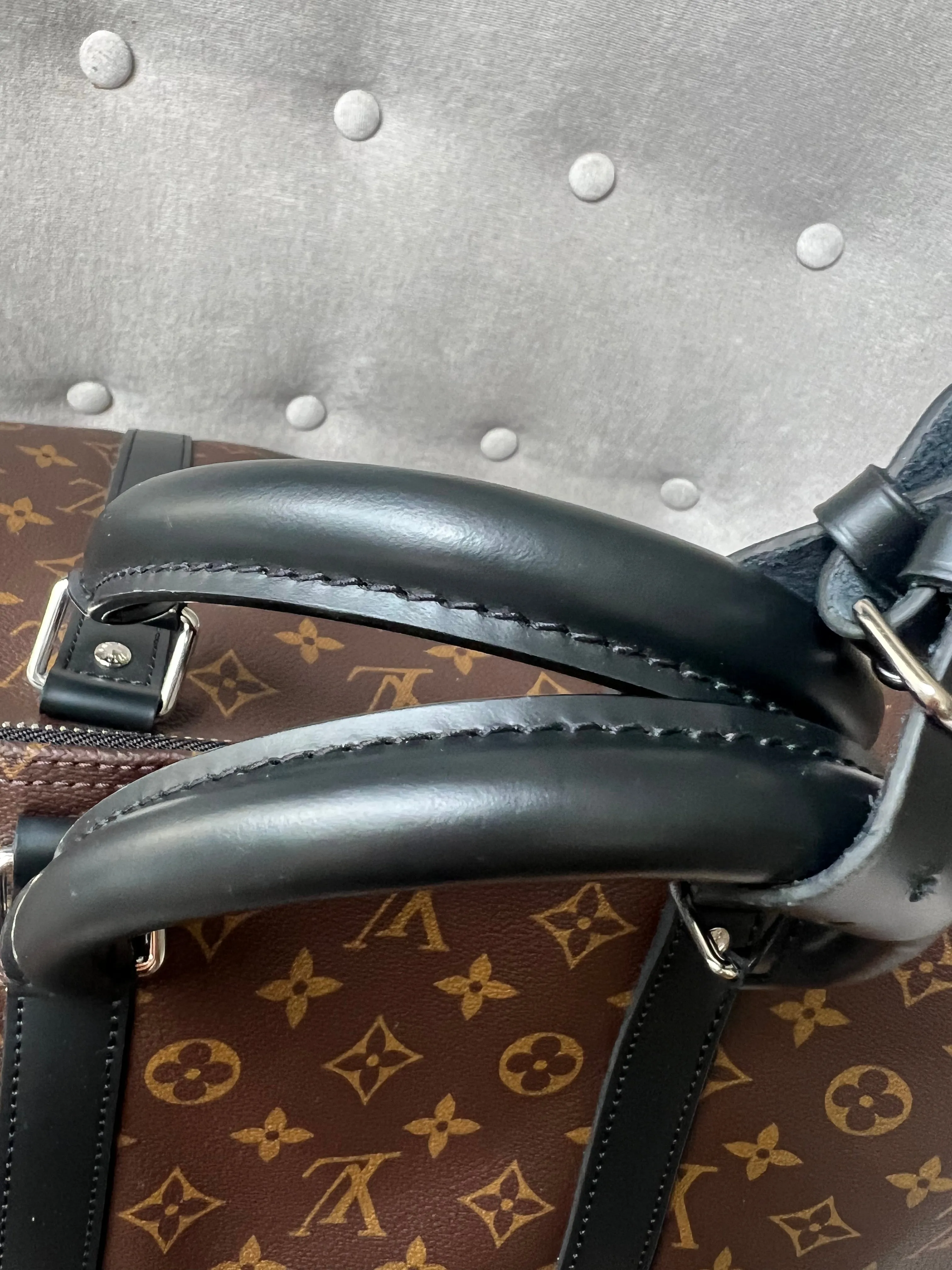 Louis Vuitton Keepall Bandouliere 55 Monogram Macassar and Black (RRP £2,020)