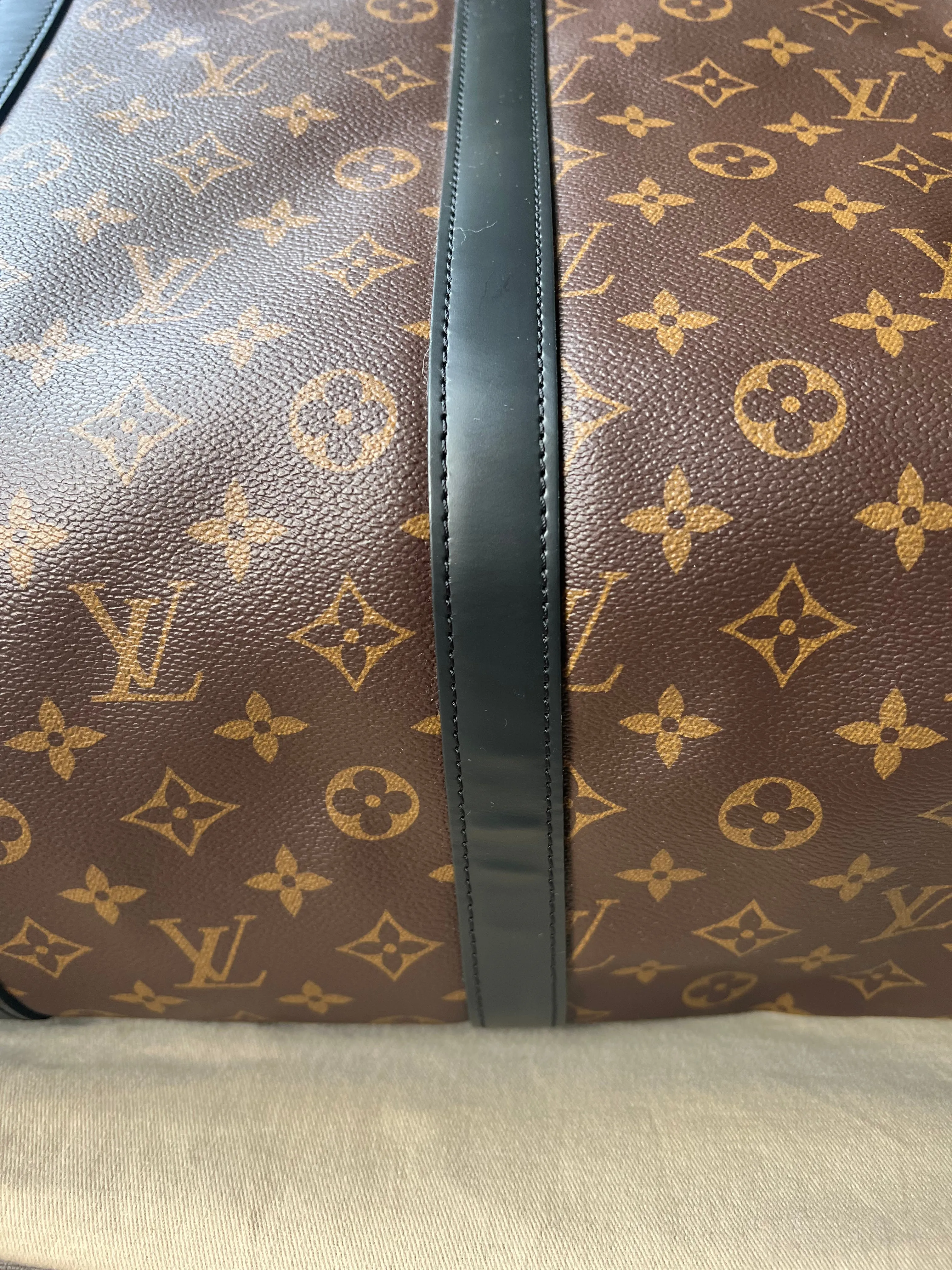 Louis Vuitton Keepall Bandouliere 55 Monogram Macassar and Black (RRP £2,020)