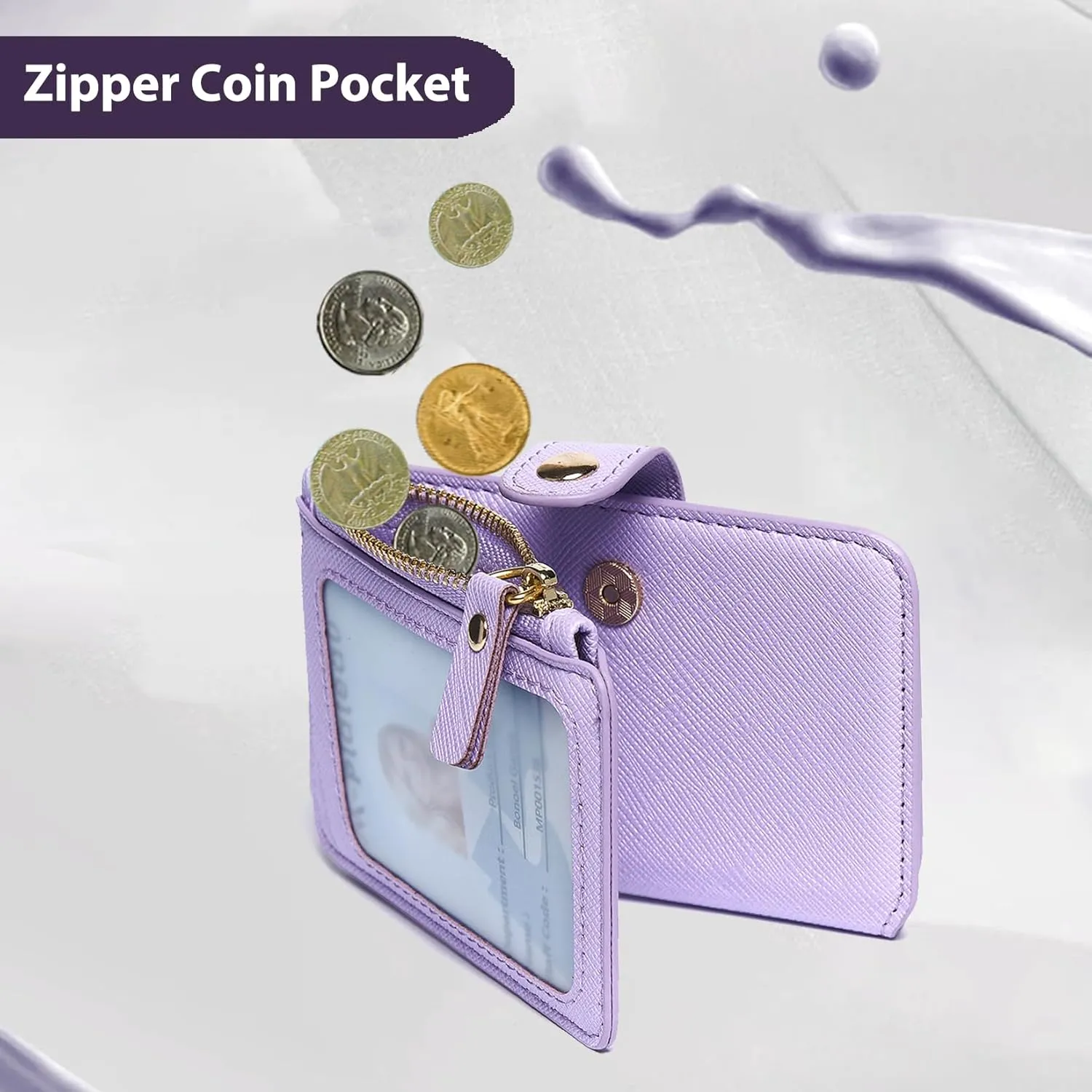 M-Plateau Wristlet Keychain, Wallet Key ring Bracelet with Wrist Wallet for Women with Key Holder Gift Box (Lavender)