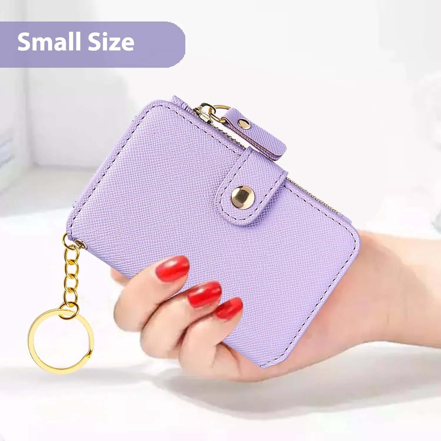 M-Plateau Wristlet Keychain, Wallet Key ring Bracelet with Wrist Wallet for Women with Key Holder Gift Box (Lavender)